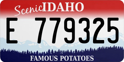 ID license plate E779325