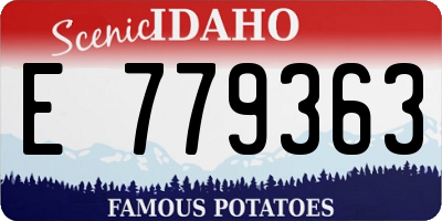 ID license plate E779363