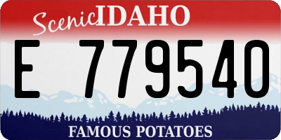 ID license plate E779540
