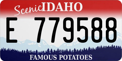 ID license plate E779588
