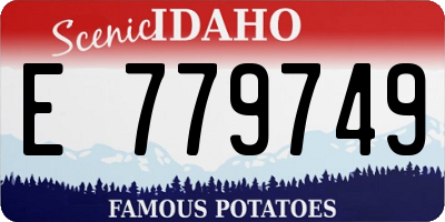 ID license plate E779749