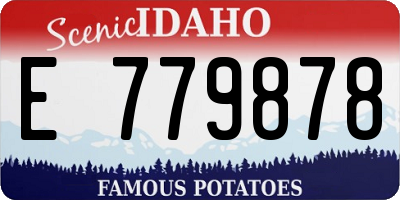 ID license plate E779878