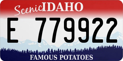 ID license plate E779922