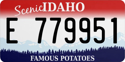 ID license plate E779951