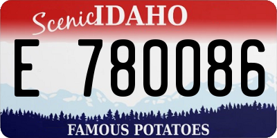 ID license plate E780086