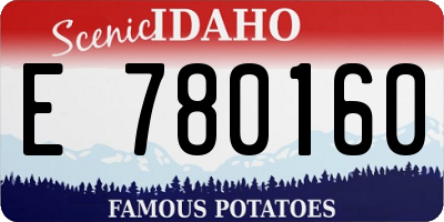ID license plate E780160