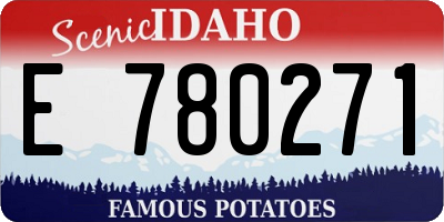 ID license plate E780271