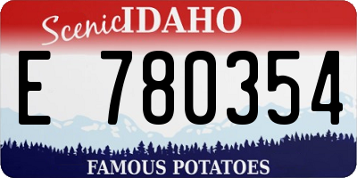 ID license plate E780354