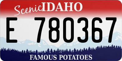 ID license plate E780367
