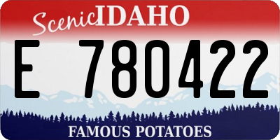 ID license plate E780422