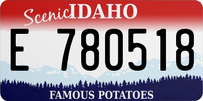 ID license plate E780518