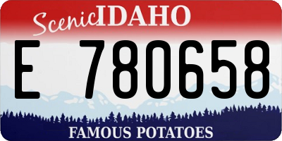 ID license plate E780658