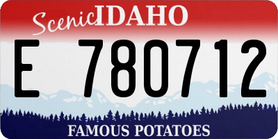 ID license plate E780712
