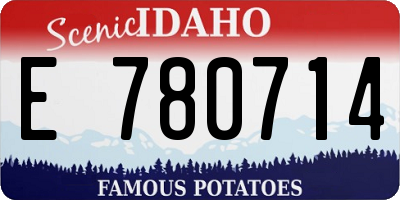 ID license plate E780714