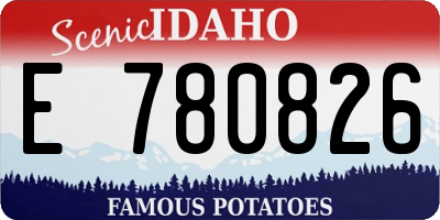 ID license plate E780826