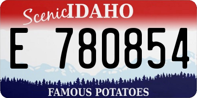 ID license plate E780854