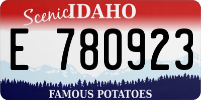 ID license plate E780923