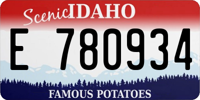 ID license plate E780934