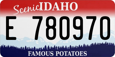 ID license plate E780970