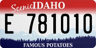 ID license plate E781010