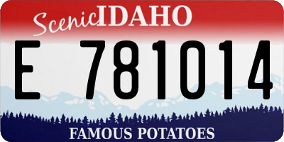 ID license plate E781014