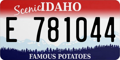 ID license plate E781044
