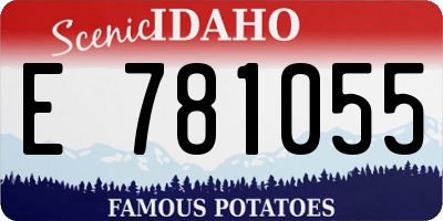 ID license plate E781055