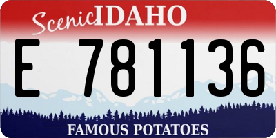 ID license plate E781136