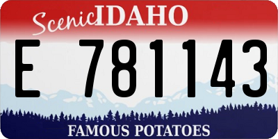 ID license plate E781143