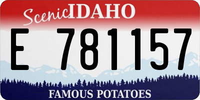 ID license plate E781157