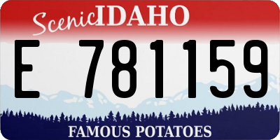 ID license plate E781159