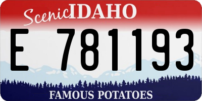 ID license plate E781193