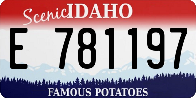 ID license plate E781197