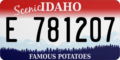 ID license plate E781207