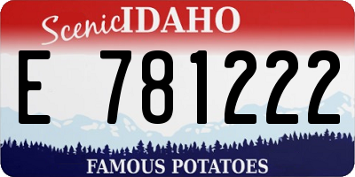 ID license plate E781222