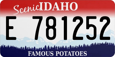 ID license plate E781252