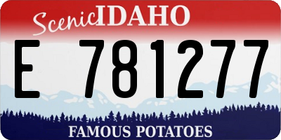 ID license plate E781277