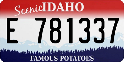 ID license plate E781337