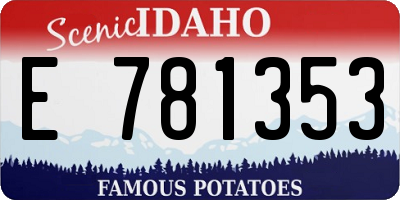 ID license plate E781353