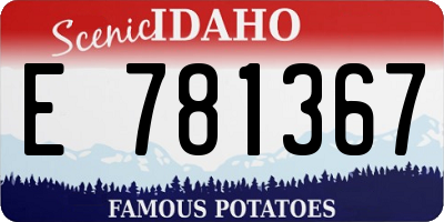 ID license plate E781367