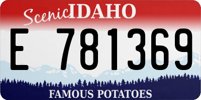 ID license plate E781369