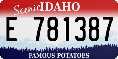 ID license plate E781387
