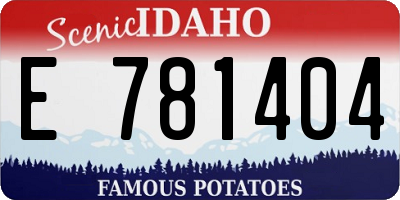 ID license plate E781404