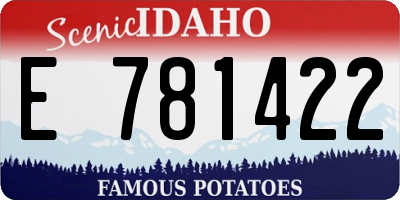 ID license plate E781422