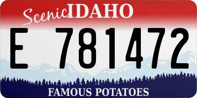 ID license plate E781472
