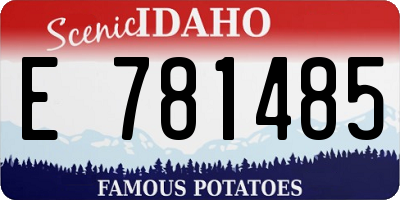 ID license plate E781485