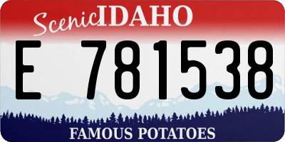 ID license plate E781538