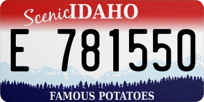 ID license plate E781550