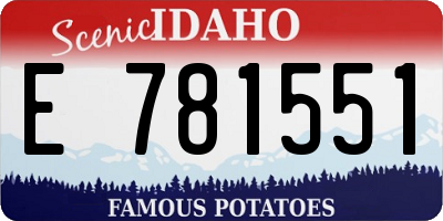 ID license plate E781551