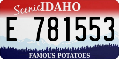 ID license plate E781553